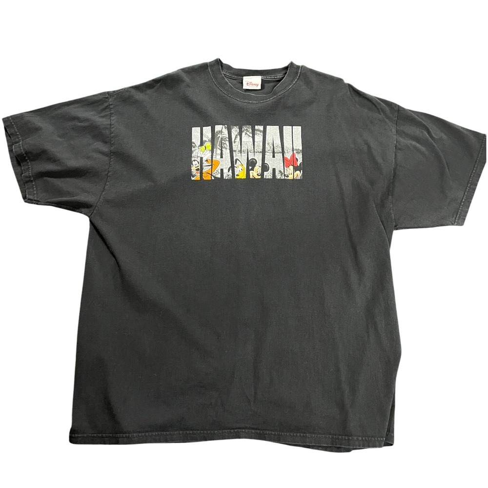 2000s Disney Store Hawaii Graphic T-Shirt Unisex XXL Mickey Goofy Pluto Minnie